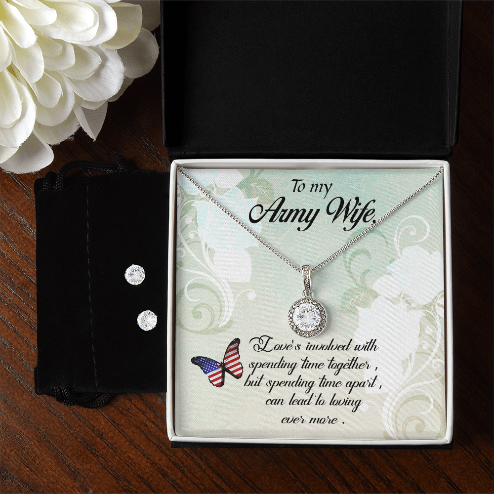 To Army Wife - Love's involved - Eternal Hope Necklace & Earring Set