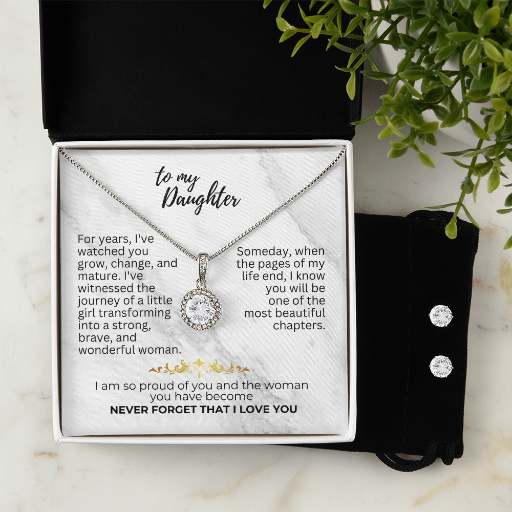 To Daughter - For years - Eternal Hope Necklace & Earring Set