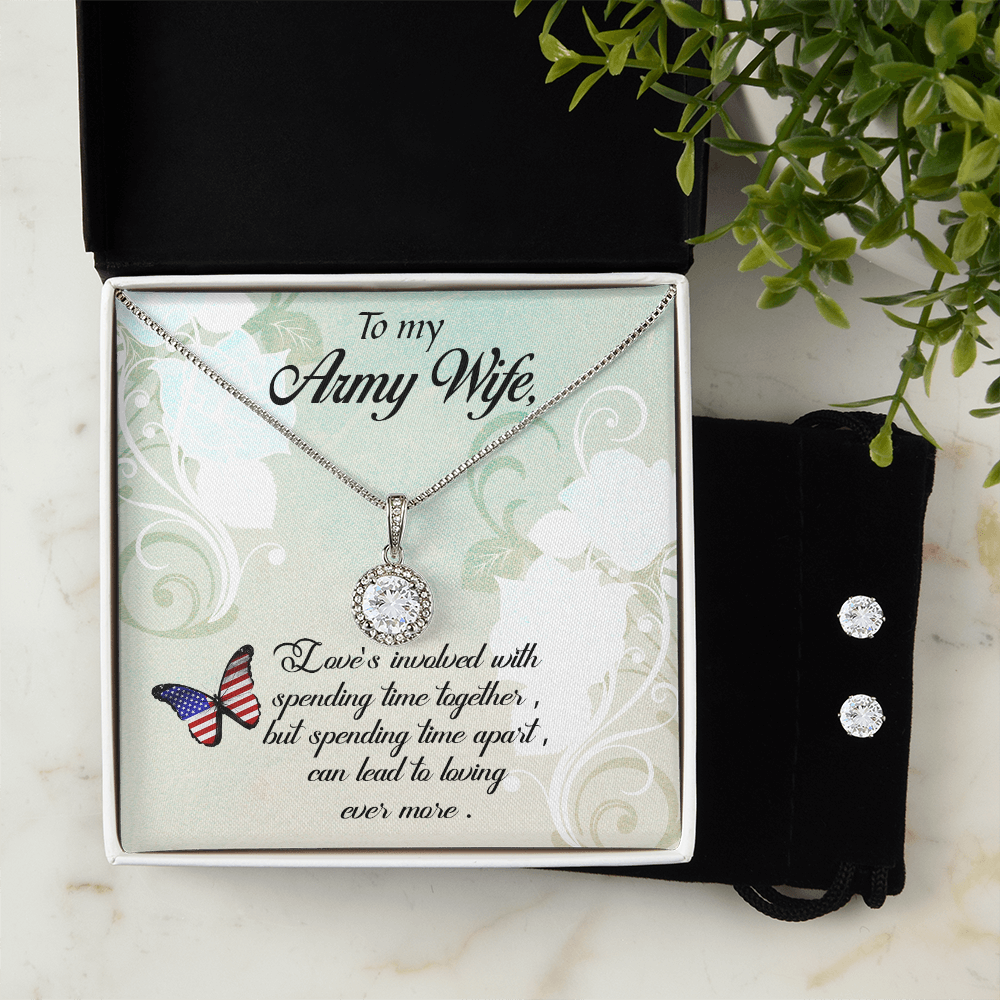 To Army Wife - Love's involved - Eternal Hope Necklace & Earring Set