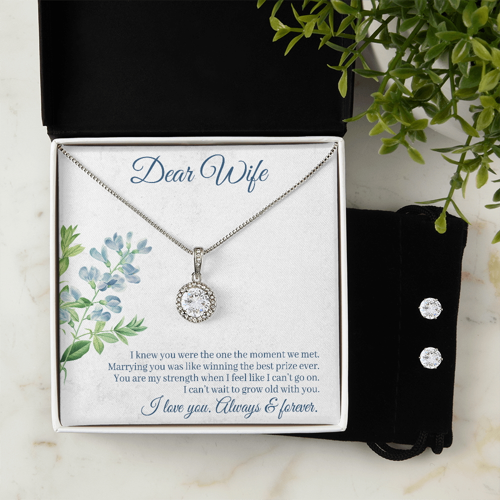 To Wife - I knew you were - Eternal Hope Necklace & Earring Set