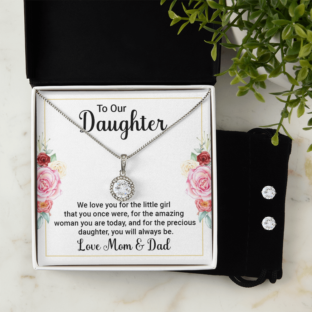 To Daughter - We love you - Eternal Hope Necklace & Earring Set