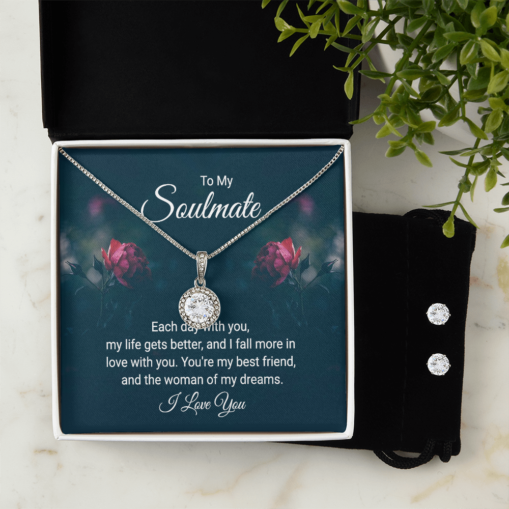 To Soulmate - Each day with you - Eternal Hope Necklace & Earring Set