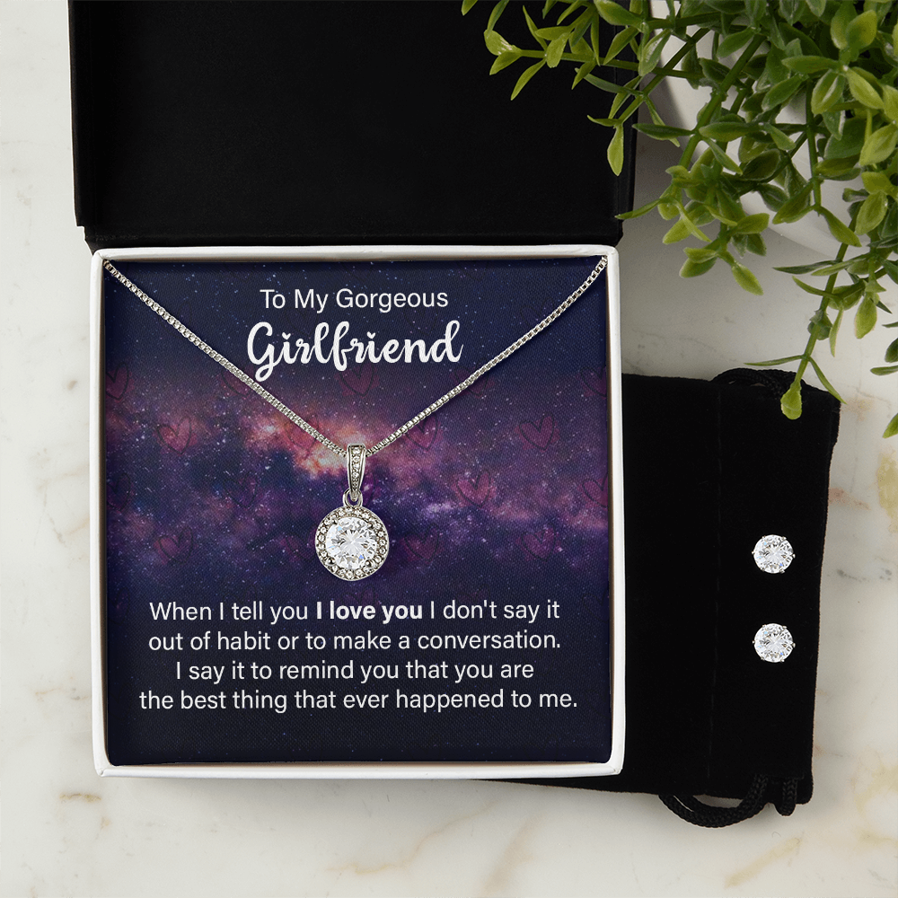 To Girlfriend - When I tell you - Eternal Hope Necklace & Earring Set