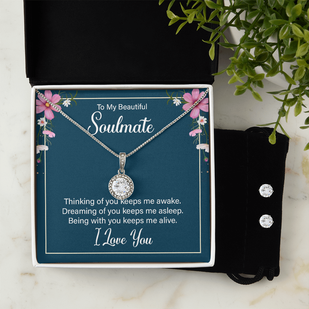 To Soulmate - Thinking of you - Eternal Hope Necklace & Earring Set