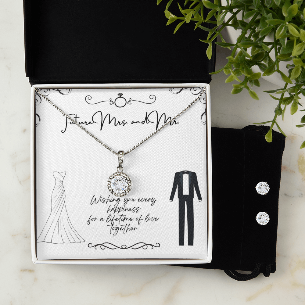 To Future Couple - Wishing you every happiness - Eternal Hope Necklace & Earring Set