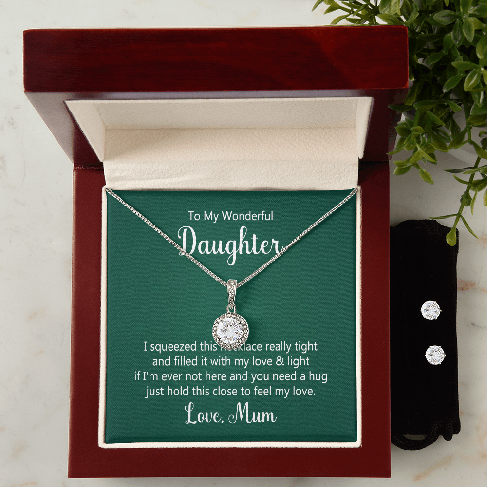 To Daughter - I squeezed - Eternal Hope Necklace & Earring Set