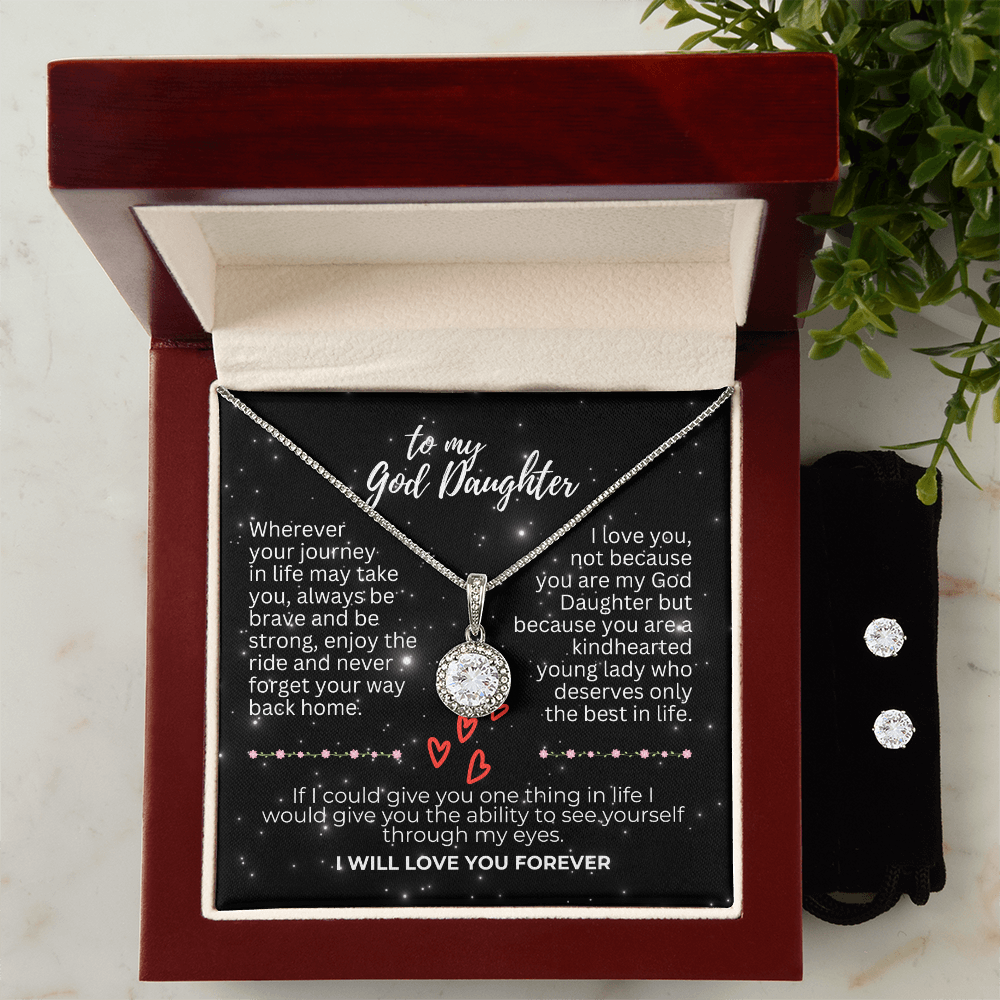 To God Daughter - Wherever your journey - Eternal Hope Necklace & Earring Set