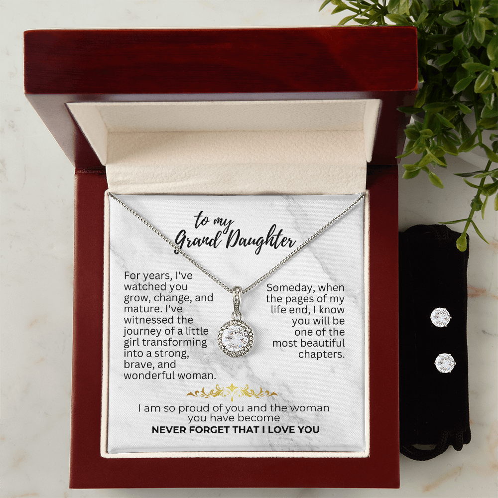 To Granddaughter - For years - Eternal Hope Necklace & Earring Set