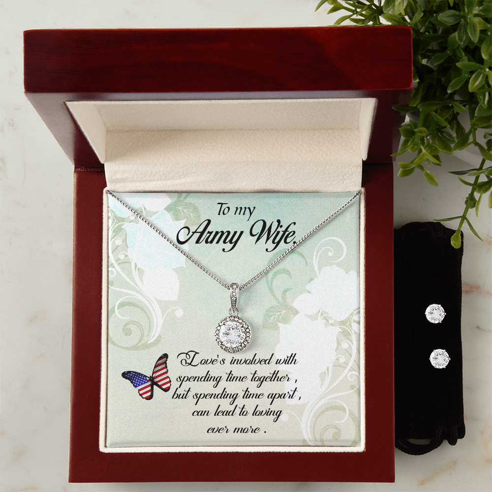 To Army Wife - Love's involved - Eternal Hope Necklace & Earring Set