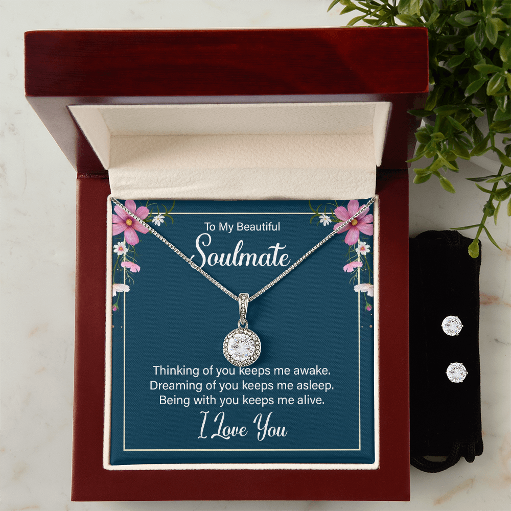 To Soulmate - Thinking of you - Eternal Hope Necklace & Earring Set