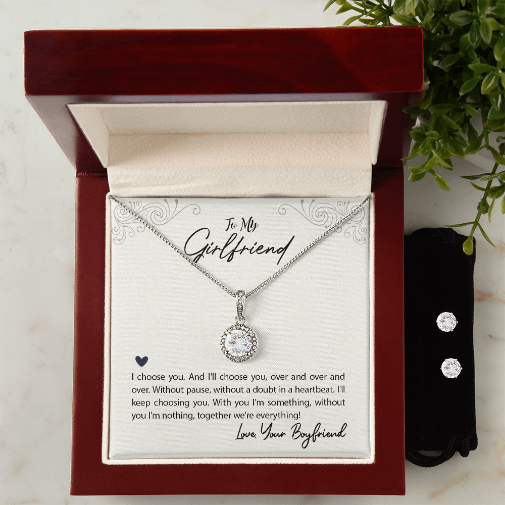 To Girlfriend - I choose you - Eternal Hope Necklace & Earring Set