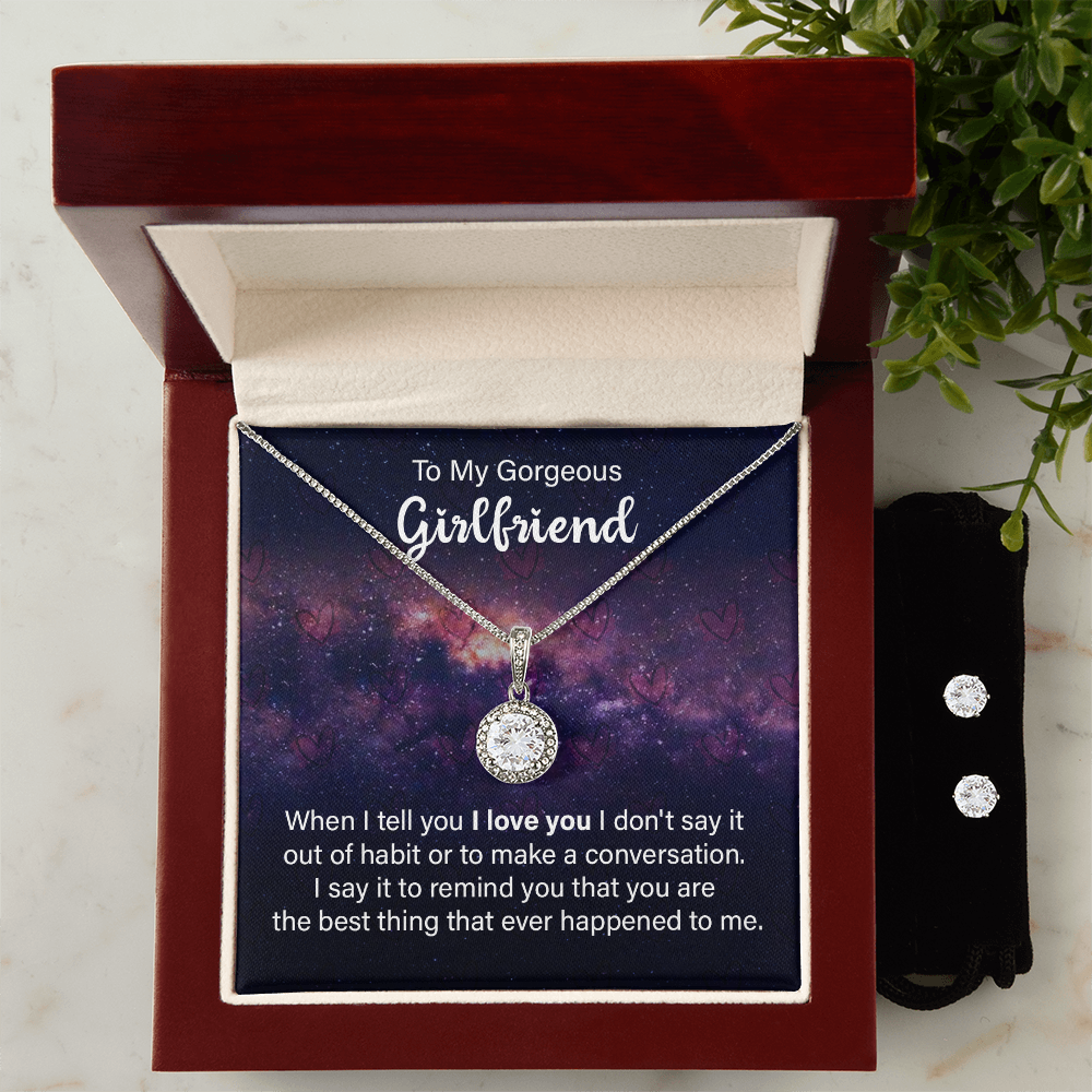 To Girlfriend - When I tell you - Eternal Hope Necklace & Earring Set