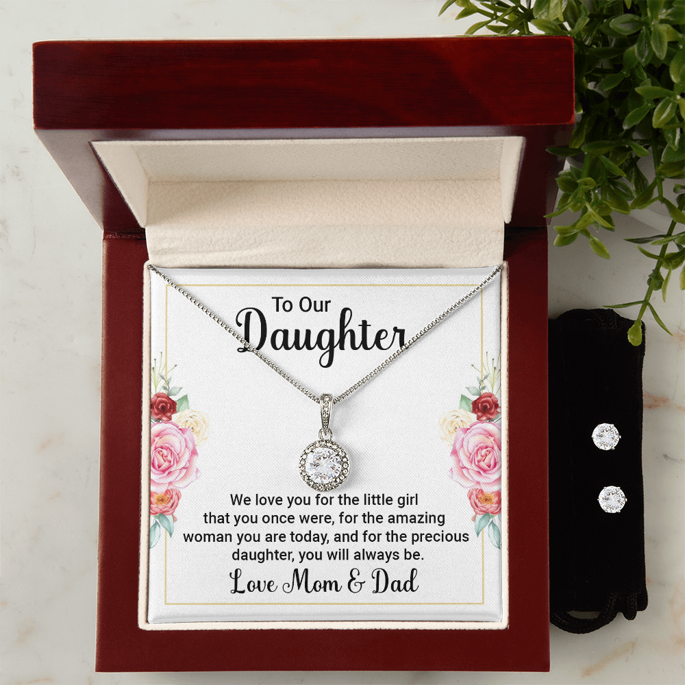 To Daughter - We love you - Eternal Hope Necklace & Earring Set