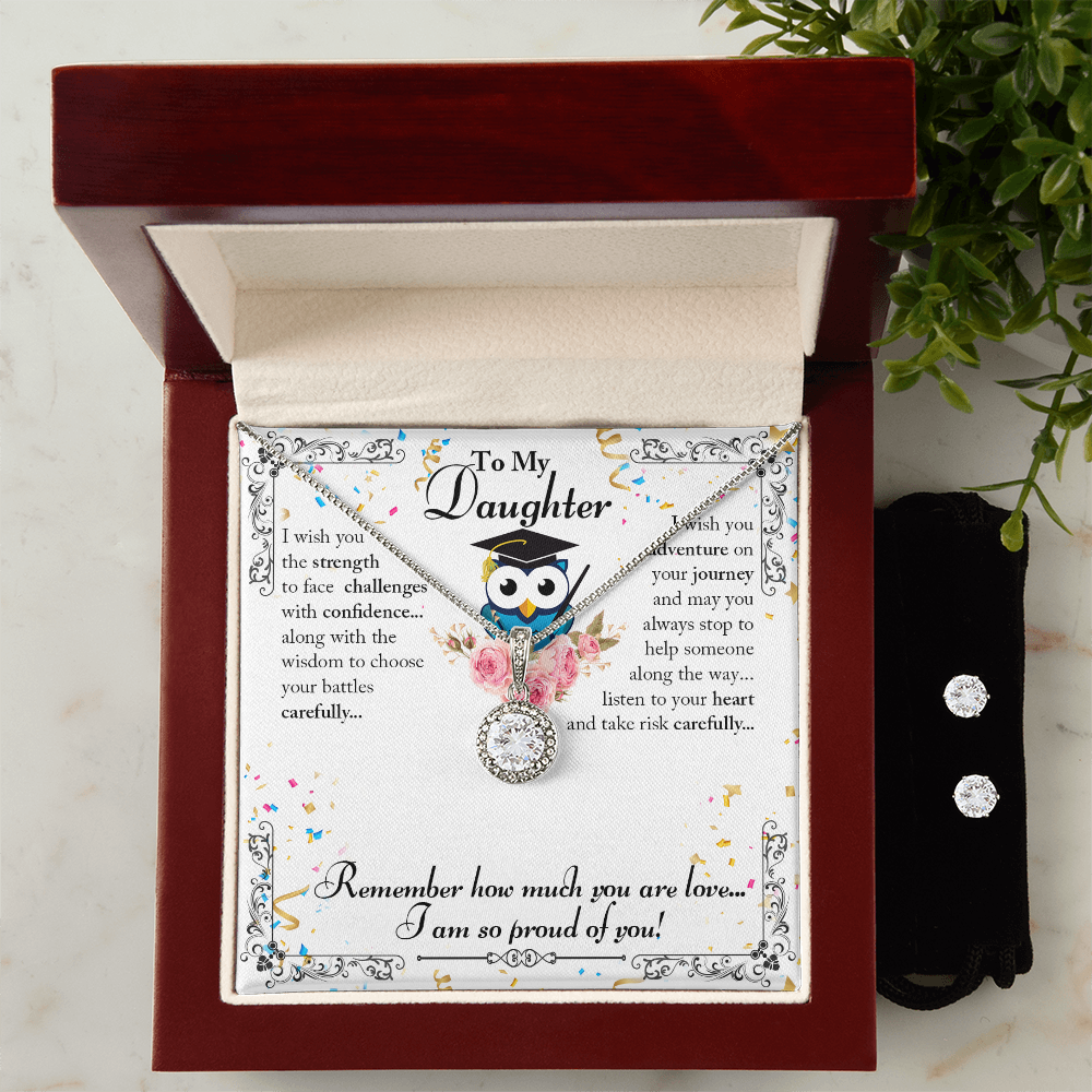 To Daughter - I wish you the strength - Eternal Hope Necklace & Earring Set