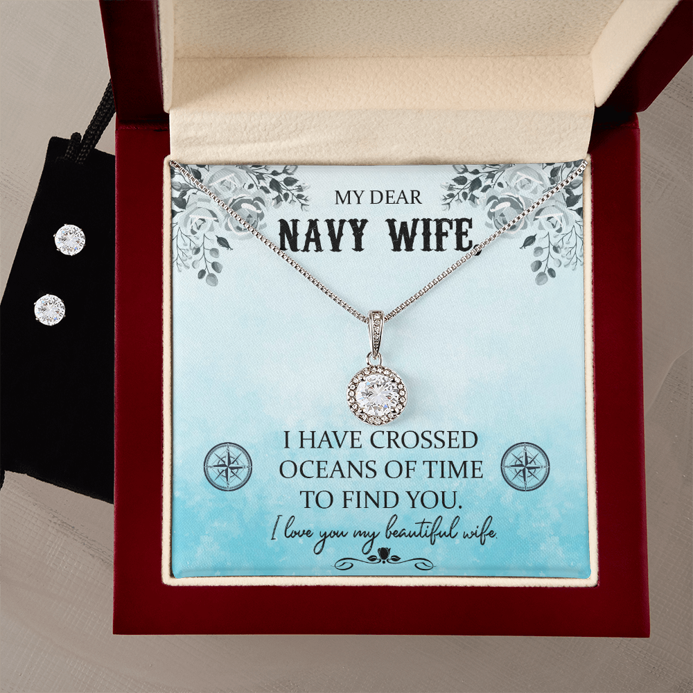 To Navy Wife - I have crossed - Eternal Hope Necklace & Earring Set