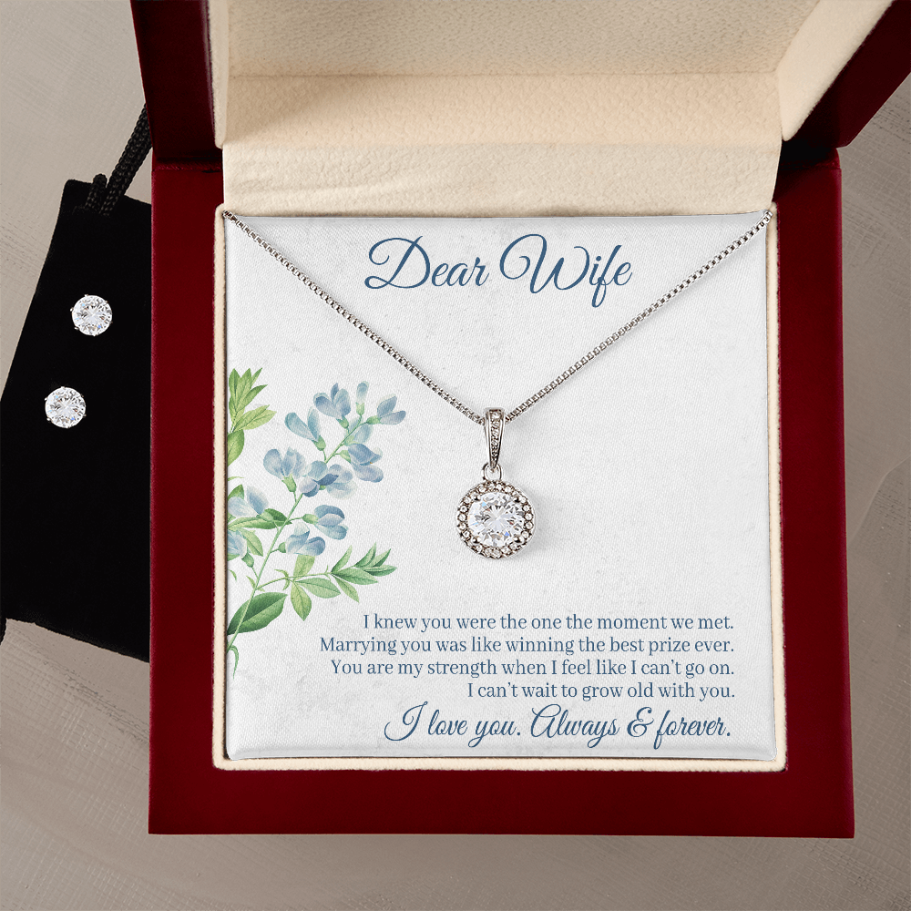 To Wife - I knew you were - Eternal Hope Necklace & Earring Set