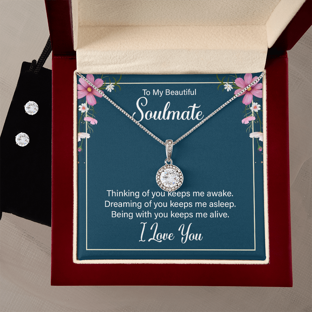 To Soulmate - Thinking of you - Eternal Hope Necklace & Earring Set