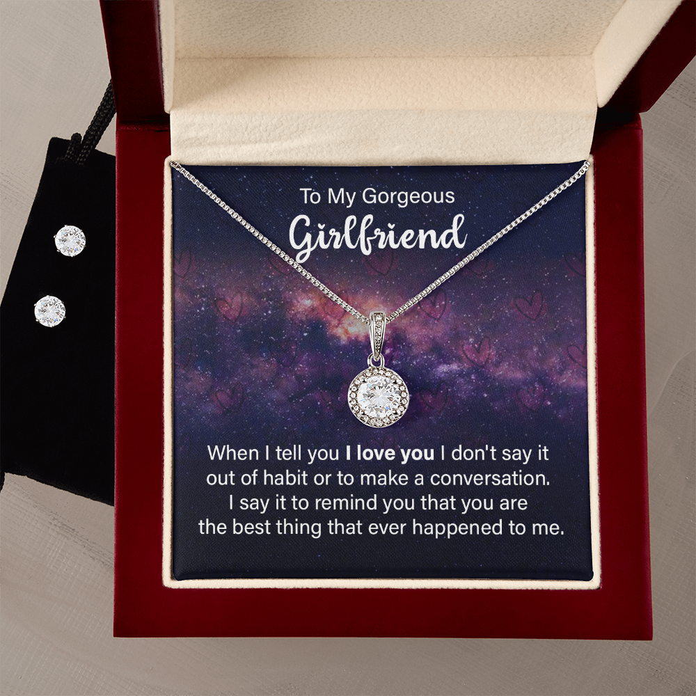 To Girlfriend - When I tell you - Eternal Hope Necklace & Earring Set