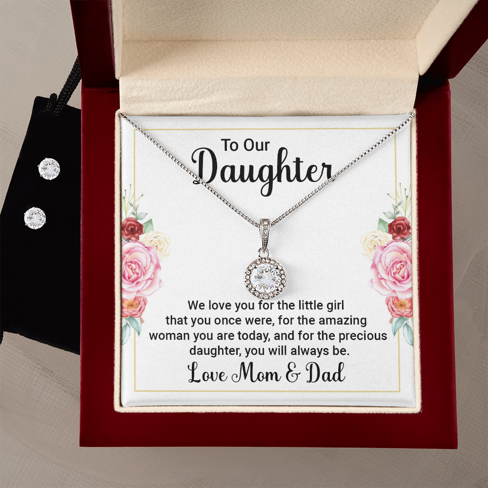 To Daughter - We love you - Eternal Hope Necklace & Earring Set