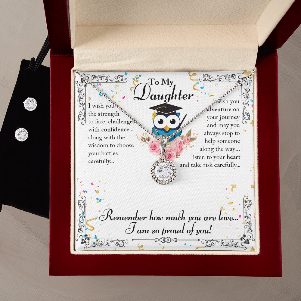 To Daughter - I wish you the strength - Eternal Hope Necklace & Earring Set