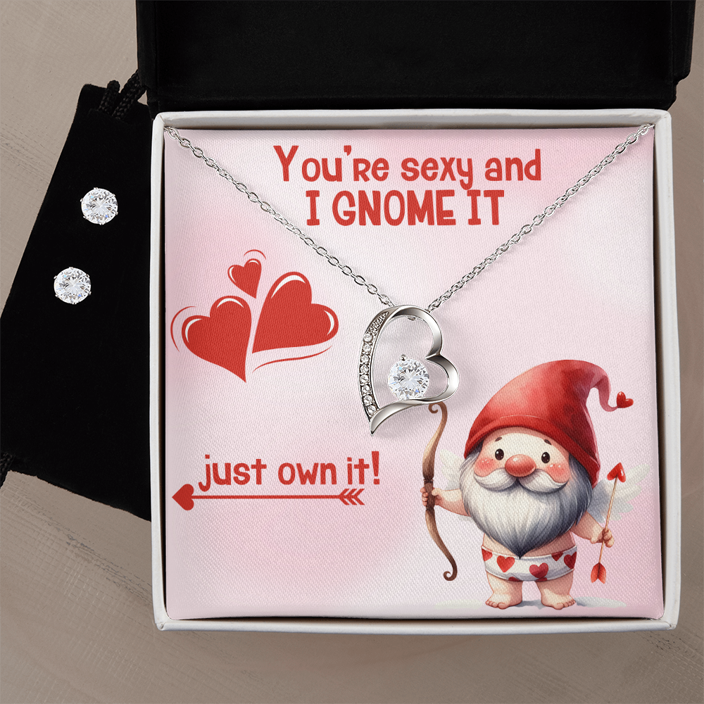 Sexy - You're sexy an I Gnome it - Forever Love Necklace & Earring Set