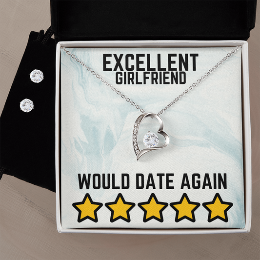 Excellent girlfriend - Would date again - Forever Love Necklace & Earring Set