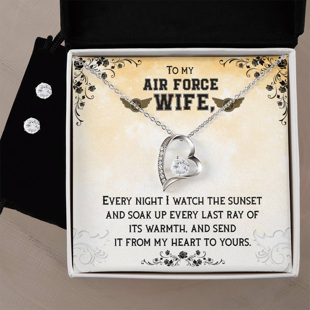 To Air Force Wife - Every night - Forever Love Necklace & Earring Set