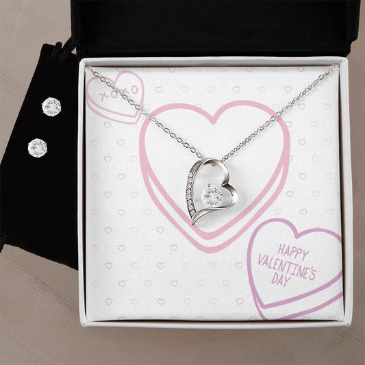 Valentine's Day - XOXO - Forever Love Necklace & Earring Set