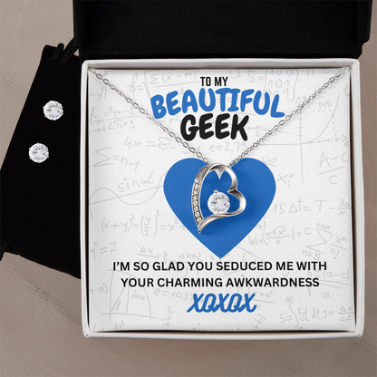 Beautiful geek - I'm so glad - Forever Love Necklace & Earring Set