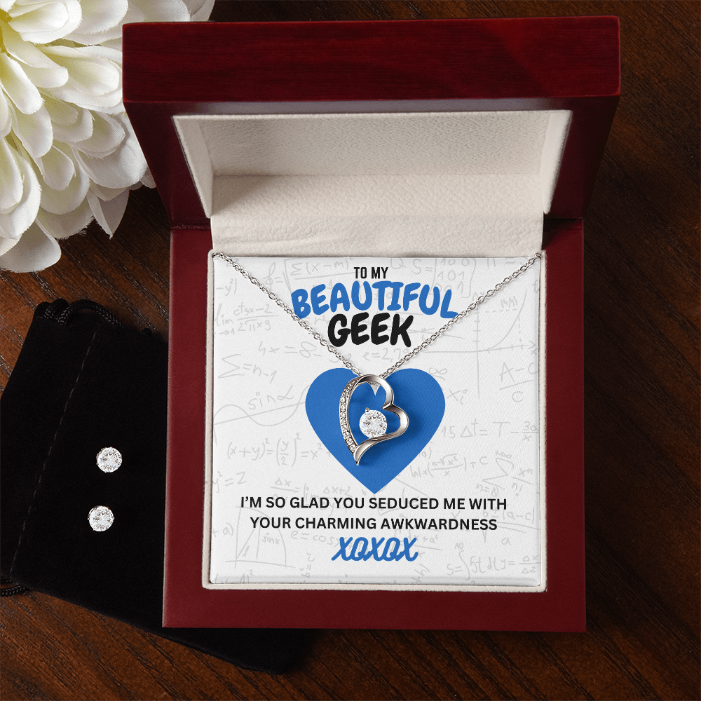 Beautiful geek - I'm so glad - Forever Love Necklace & Earring Set