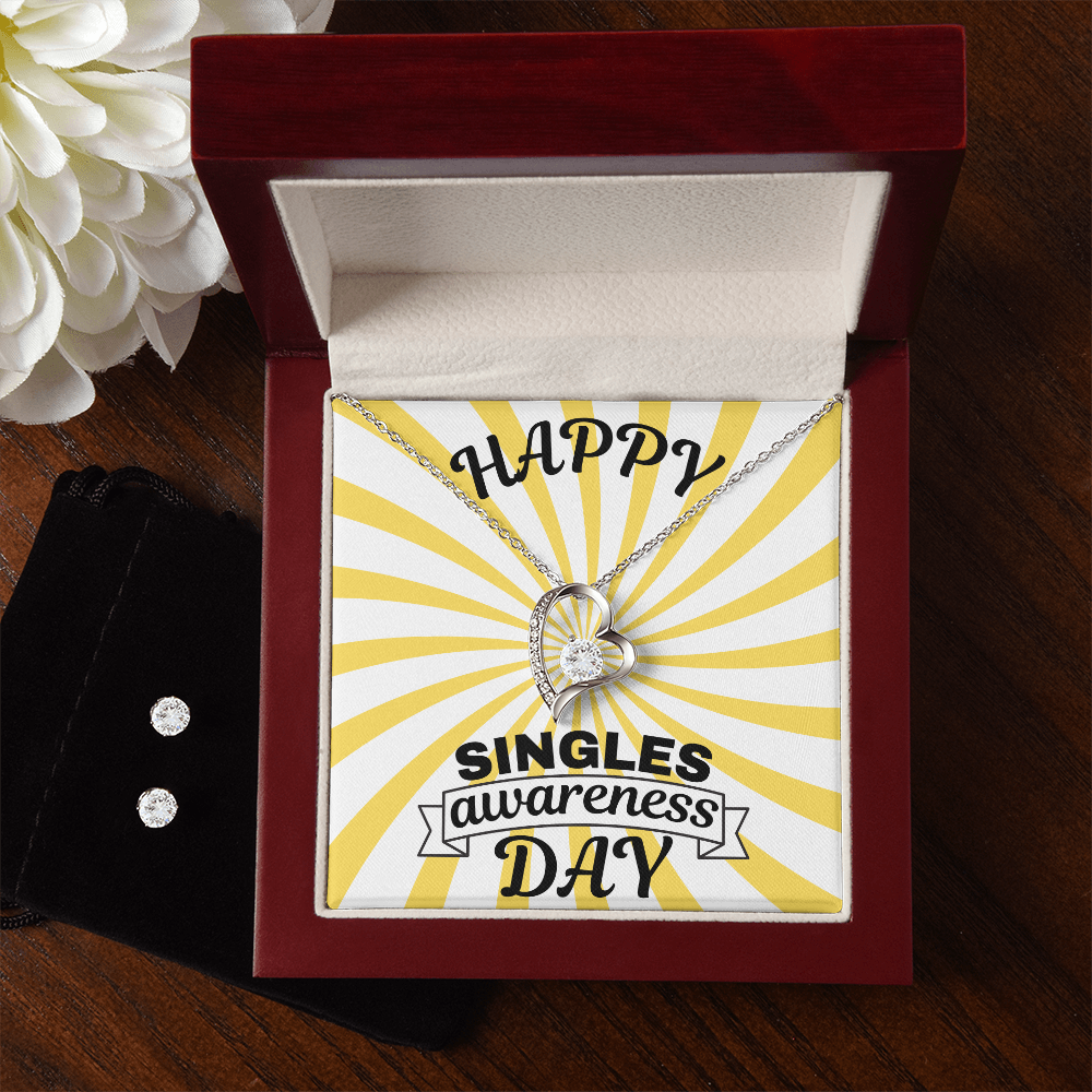 Single - Singles awareness day - Forever Love Necklace & Earring Set