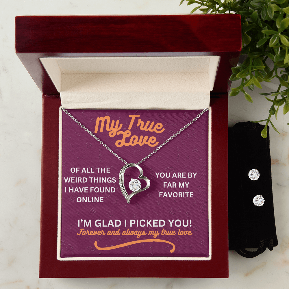 My true love - Of all the weird things - Forever Love Necklace & Earring Set