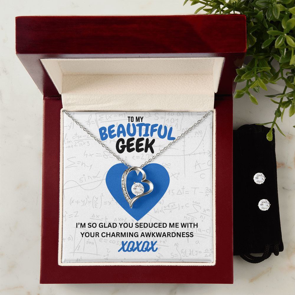 Beautiful geek - I'm so glad - Forever Love Necklace & Earring Set