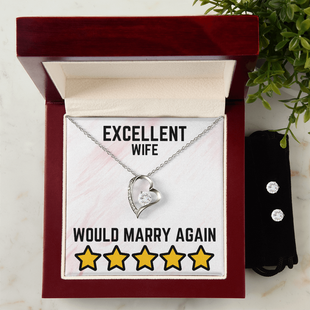 Excellent wife - Would marry again - Forever Love Necklace & Earring Set