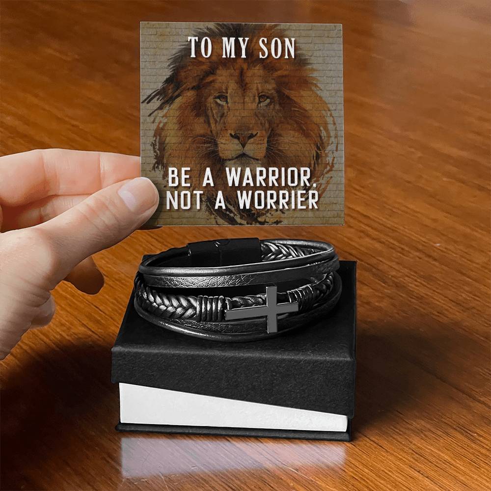 To Son - To my son. Be - Men's Cross Bracelet