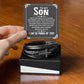 To Son - To my son. I wish - Men's Cross Bracelet