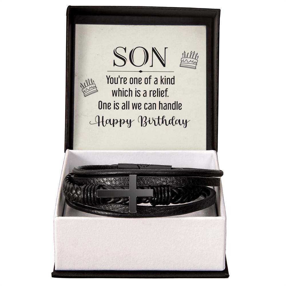 To Son - Son. You're one - Men's Cross Bracelet