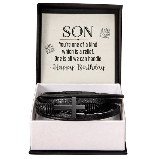 To Son - Son. You're one - Men's Cross Bracelet