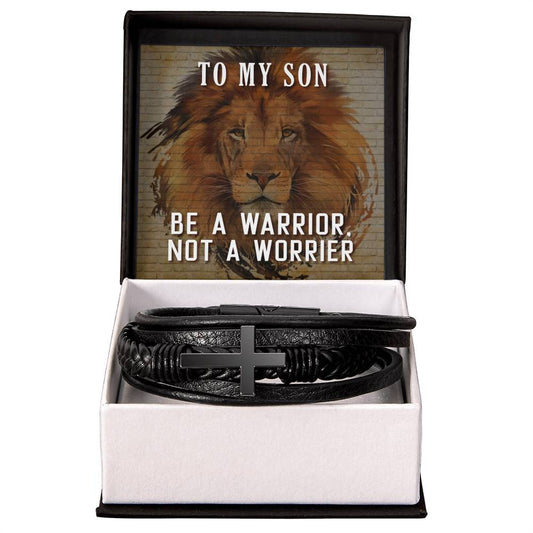 To Son - To my son. Be - Men's Cross Bracelet
