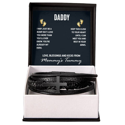 To Dad - Daddy. I may just - Men's Cross Bracelet