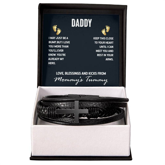 To Dad - Daddy. I may just - Men's Cross Bracelet