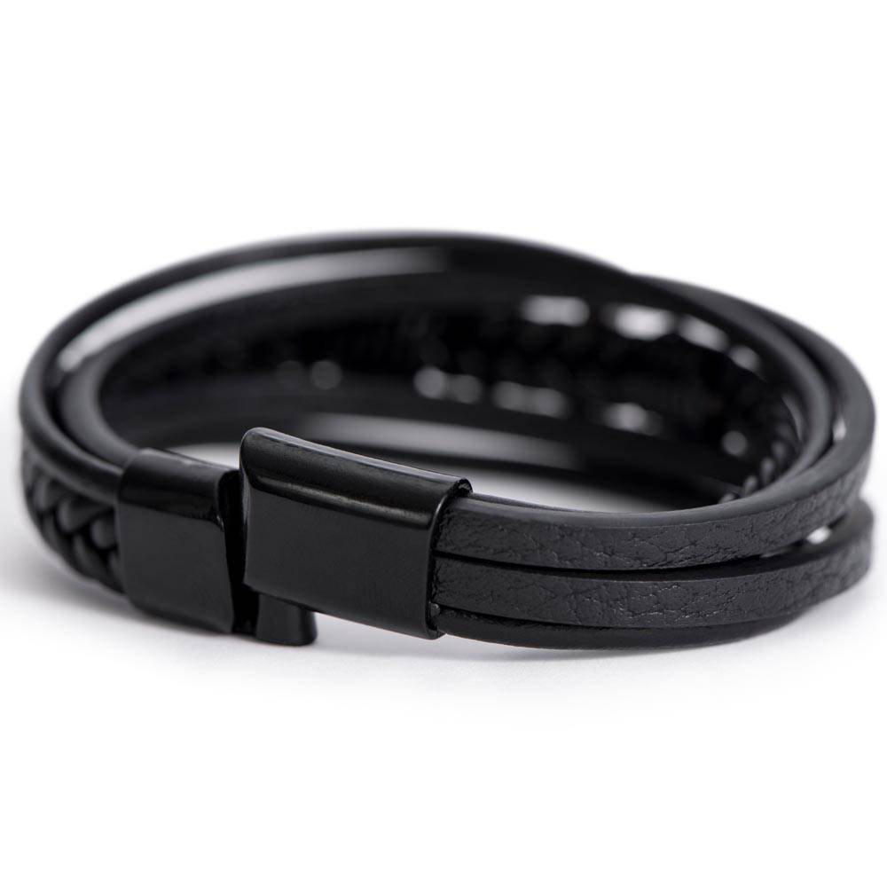 To Son - To my son. I wish - Men's Cross Bracelet