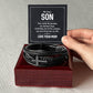 To Son - My dear Son - Men's Cross Bracelet
