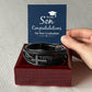 To Son - To our son. Congratulations - Men's Cross Bracelet