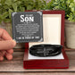 To Son - To my son. I wish - Men's Cross Bracelet