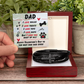Dad - I love walks - Men's Cross Bracelet
