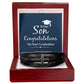 To Son - To our son. Congratulations - Men's Cross Bracelet