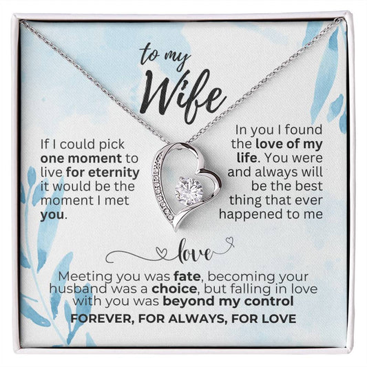 To Wife - If I could pick - Forever Love Necklace