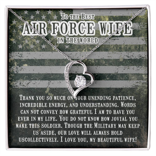 To Air Force Wife - Thank you so much - Forever Love Necklace