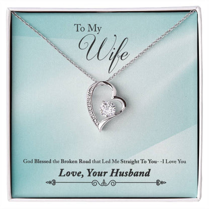 To Wife - God blessed - Forever Love Necklace